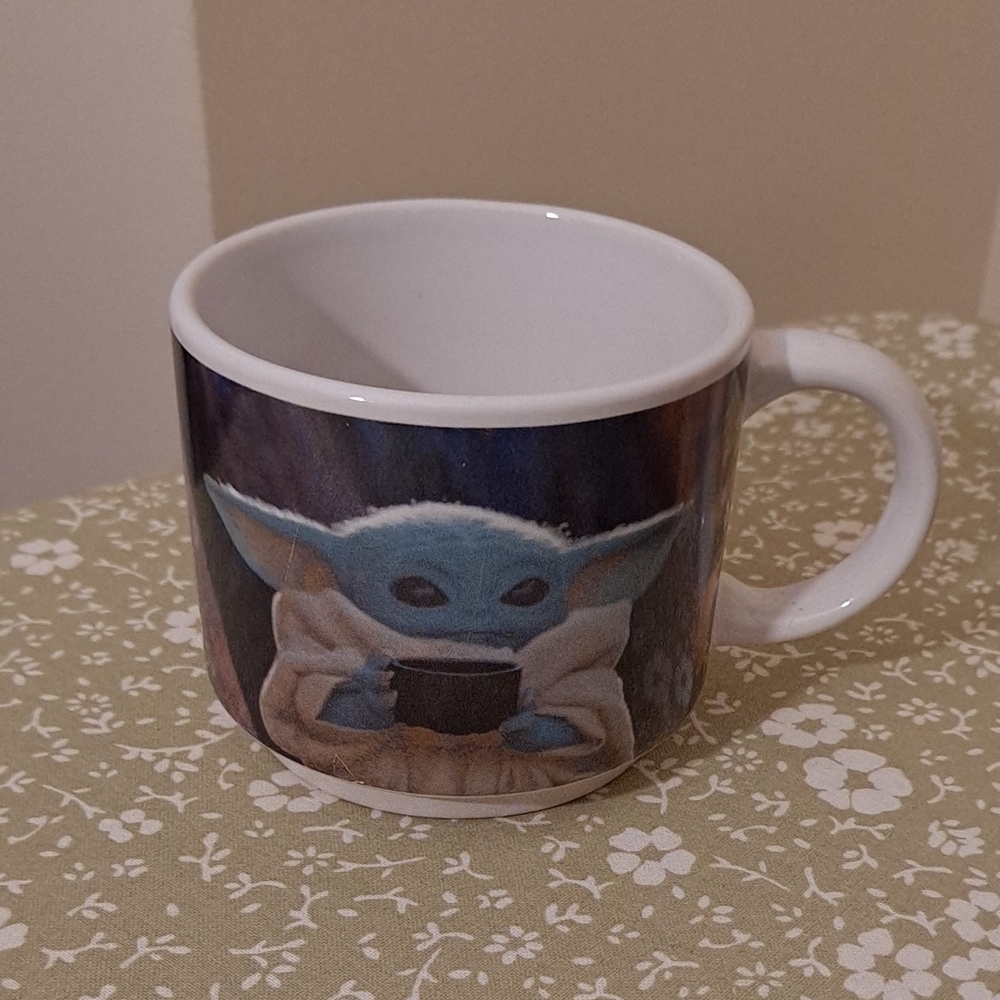 Star Wars Baby Yoda Mug - White and Blue
